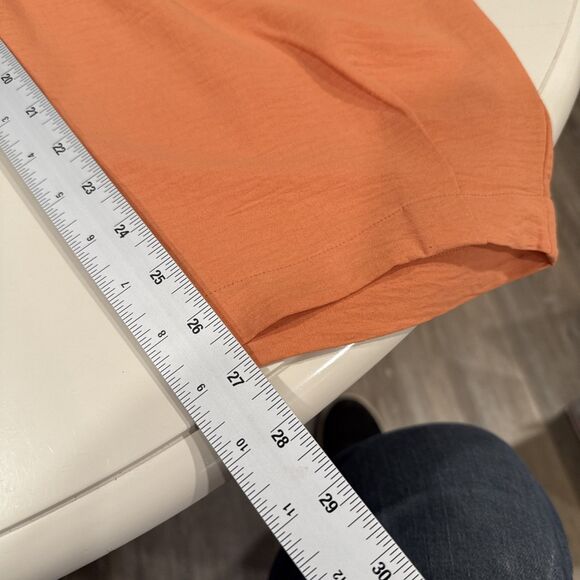 everyday JONES by Madeline Jones Crepe Pants Tie Waist Coral Reef 1X - Picture 8 of 9